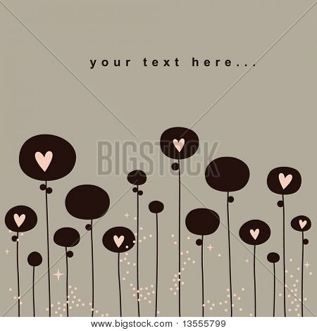 sweet floral pattern card design