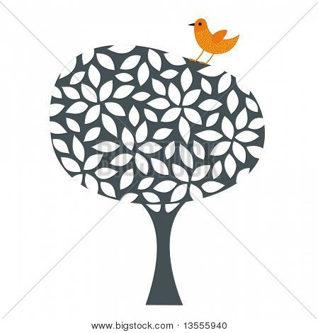 Vogel und Baum-design