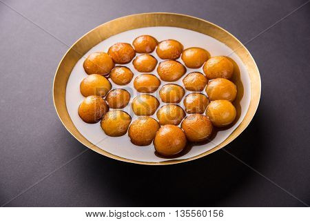 Gulab jamun, or gulaab jamun, is a milk-solids-based sweet mithai