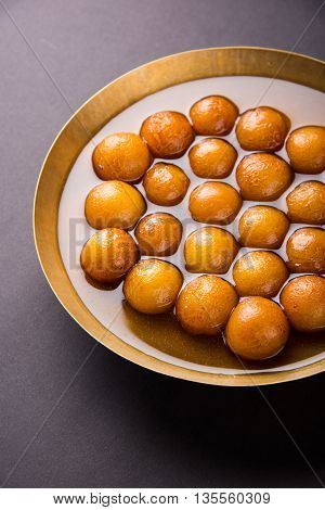 Gulab jamun, or gulaab jamun, is a milk-solids-based sweet mithai