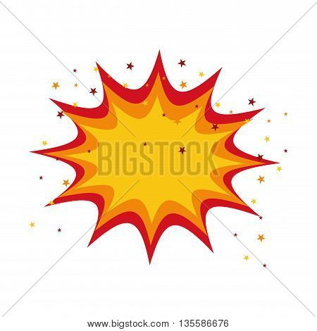 Explosion represented by bomb icon over isolated and flat background