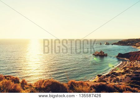 Beautiful sea shore in Cyprus