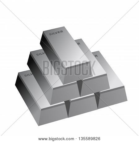 silver bars , six silver bricks ,