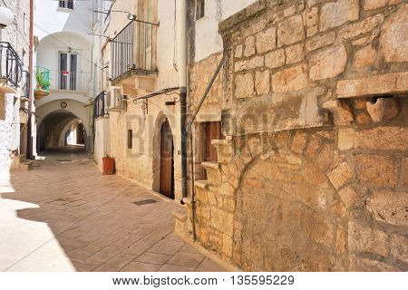 Perspective of an alleyway of Turi. Puglia. Italy.
