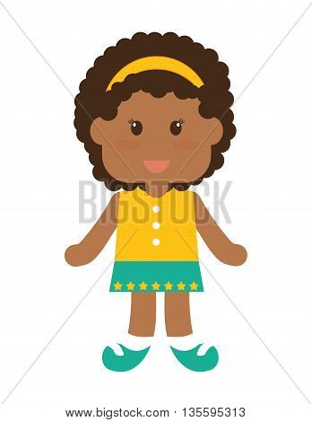 Kid and chilhood represented by little girl over isolated and flat background