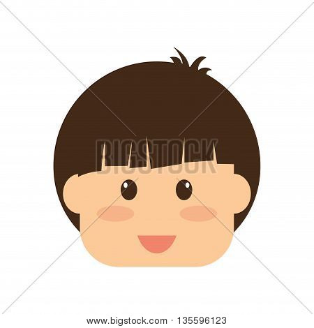 Kid and chilhood represented by little boy over isolated and flat background