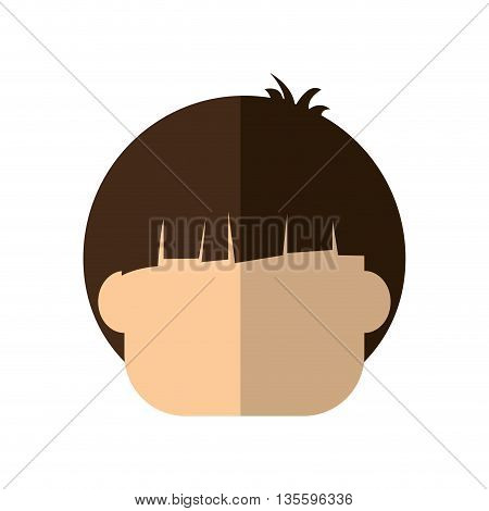 Kid and chilhood represented by little boy over isolated and flat background