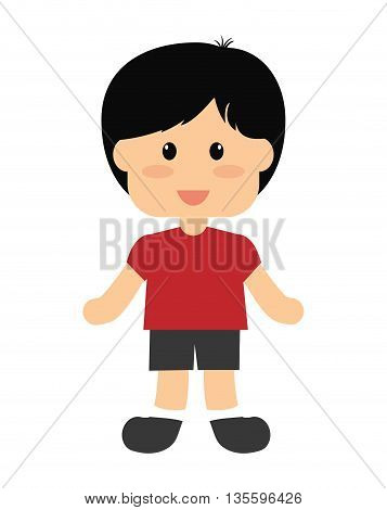Kid and chilhood represented by little boy over isolated and flat background