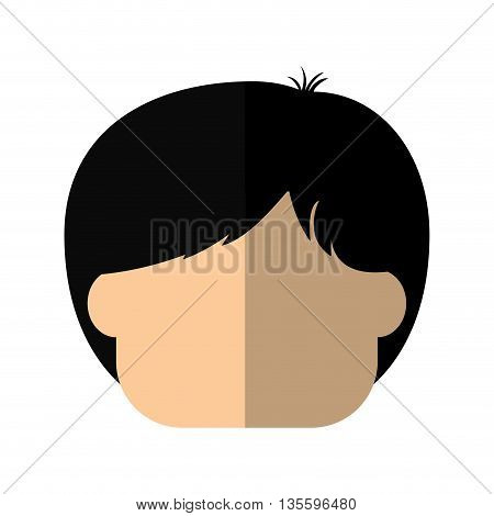 Kid and chilhood represented by little boy over isolated and flat background