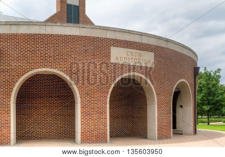 Crum Auditorium On The Campus Of Southern Methodist University