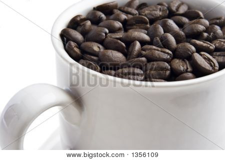 Kop kaffe bønner