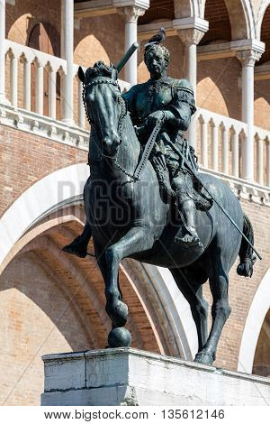 Equestrian Statue Of The Venetian General Gattamelata In Padua,