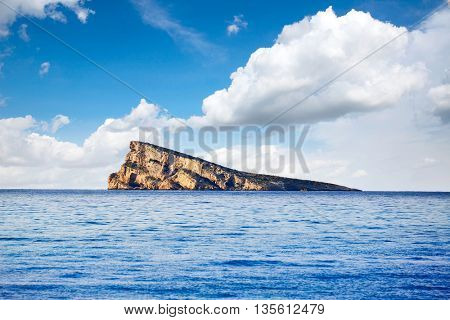 Benidorm island in Mediterranean Alicante of Spain
