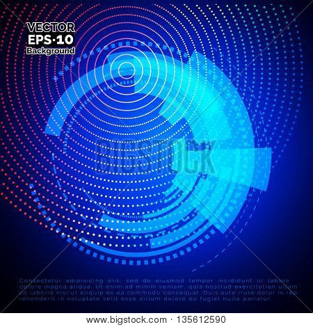 Vector Background With Techno Element.