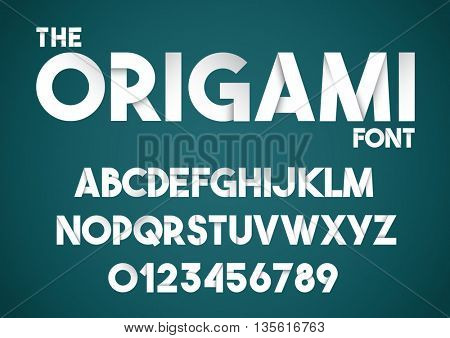 Vector of paper folding alphabet