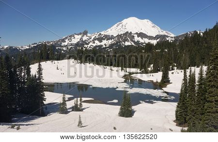 Tipsoo Lake Naches Peak Loop Mt Rainier Cascade Mountain Range