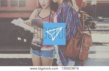 Paper Airplane Rocket Launce Growth Success Startup Concept