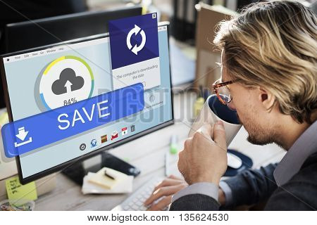 Backup Cloud Upload Sync Data Concept
