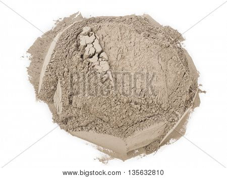 Gray cement powder