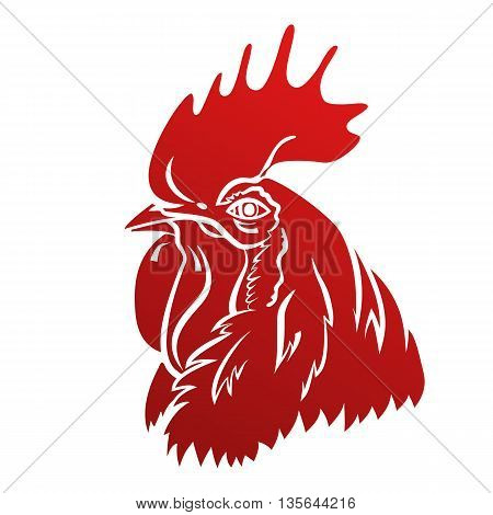 Rooster logo mascot. Isolated rooster head vector illustration