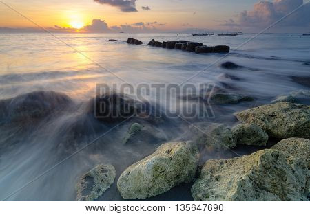 Splash Motion Matahari Terbit Sunrise Sanur Bali
