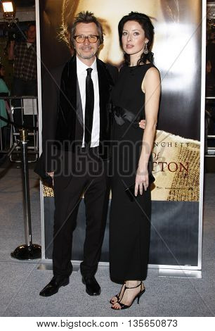 Alexandra Edenborough and Gary Oldman at the Los Angeles premiere of 'The Curious Case of Benjamin Button' held at the Mann Village Theater in Westwood, USA on December 8, 2008.