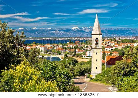 Sutomscica village and Zadar channel view Island of Ugljan Croatia