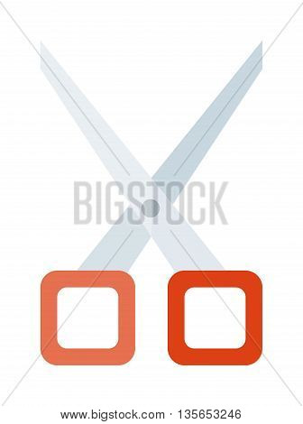 Scissor vector illustration vector office tool. Simple label sharp scissor vector and cut scissor vector. Scissor vector simplicity haircut dividing and hair work steel hairdresser.