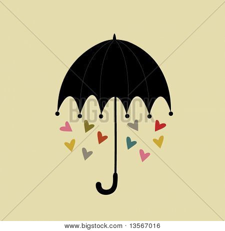 paraguas con diseño de amor