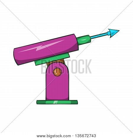 Harpoon for fishing icon in cartoon style isolated on white background. Fishing symbol
