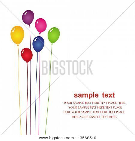 diseño de la tarjeta de Vector globo