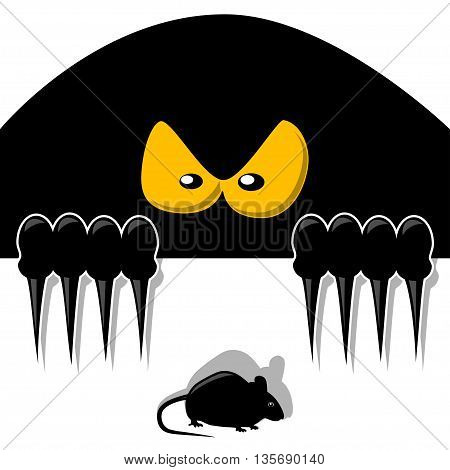 Illustration attack the victim of an ambush.