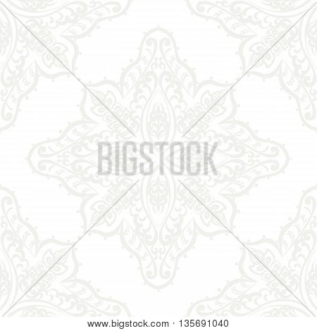 Vector Ornament lace pattern. Vintage element for design in Victorian style. Ornate floral decor for fabric textures invitation cards. Beige color
