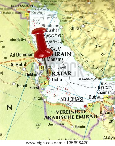 Map with pin set on Kata, Saudi Arabia.