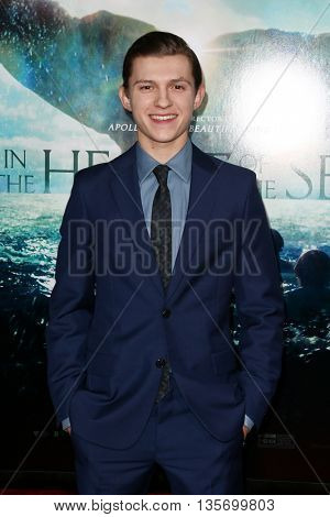 NEW YORK-DEC 7: Actor Tom Holland attends the New York premiere of 