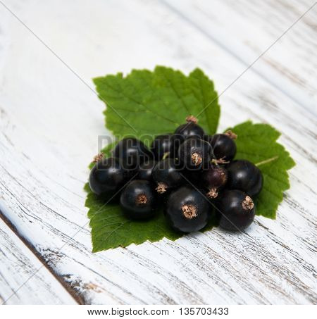 Blackcurrant On The Wooden Table