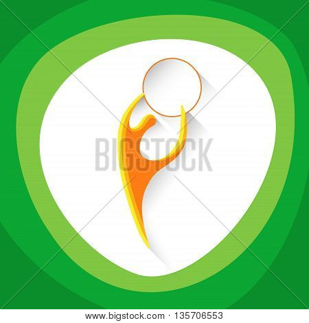Artistic Gymnastics Athlete Sport Game Logo Competition Icon Vector Illustration