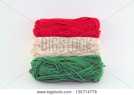 flag of wool in the colors of hungary