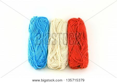 flag of wool in the colors of france