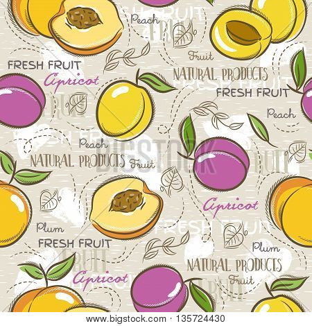 Background with apricot plum and peach. Ideal for printing onto fabric and paper or scrap booking.
