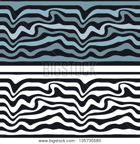 Set wave seamless pattern background. seamless pattern background Zebra. Gray and black-and-white waves. street art Zebra.