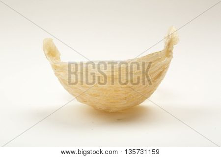 Fresh Edible Bird's Nest On White Paper