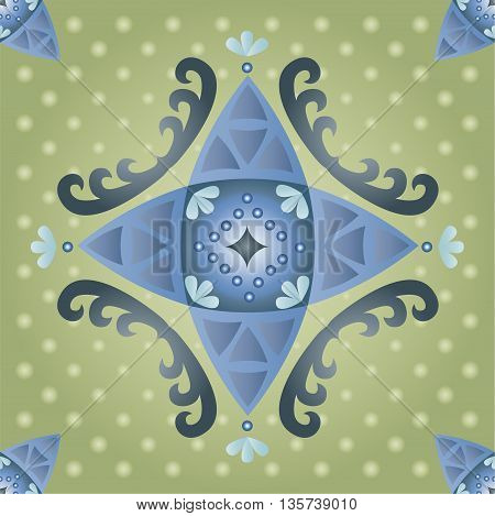 Vector illustration background with retro style ornament