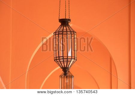 Orange Sandy Arabic Morrocco Style Corridor Background