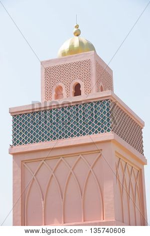 Orange Sandy Arabic Morrocco Style Tower Background