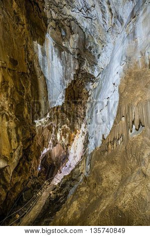 Details within Harmanec Cave in Kremnica Mountains Slovakia
