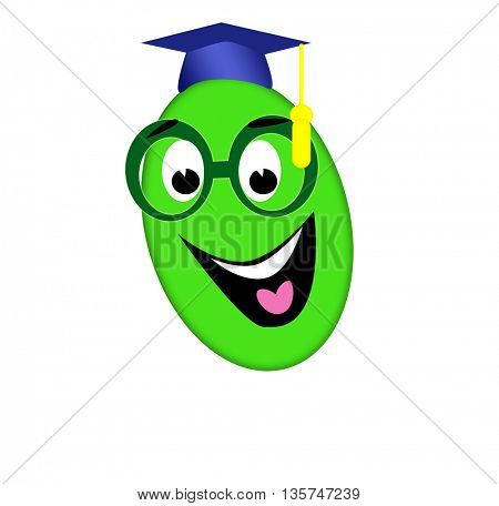 Smiling college worm and 
