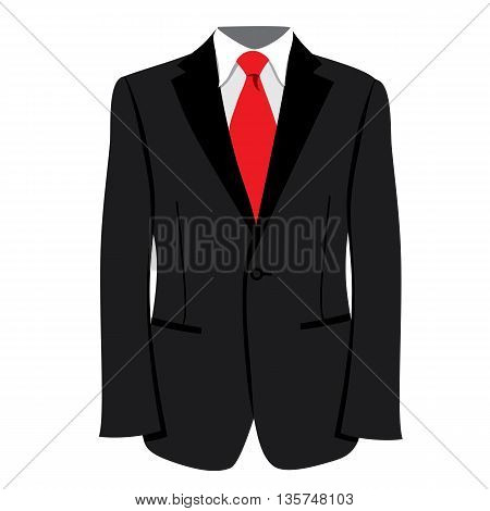Vector men's tuxedo or jacket. Men tuxedo, jacket vector illustration. Men's fashion