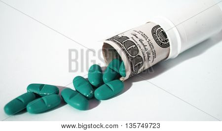 high costs of expensive medication concept