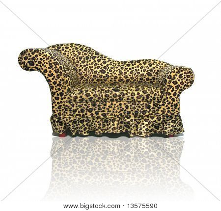 Photo d'un sofa de peau de léopard